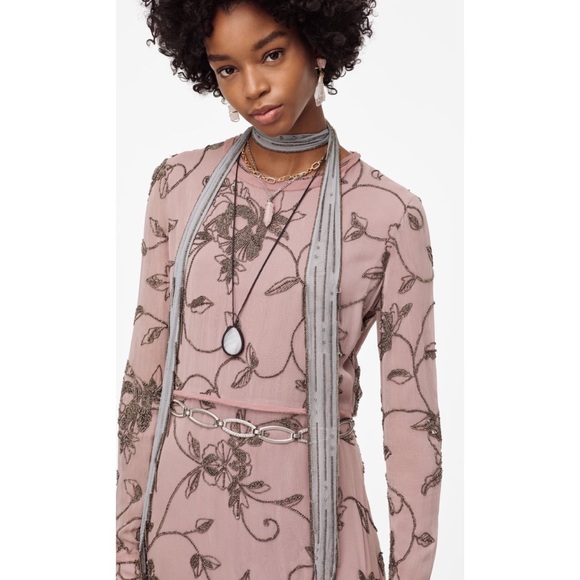 ZARA LIMITED EDITION LONG DRESS WITH APPLIQUÉS - Picture 15 of 16